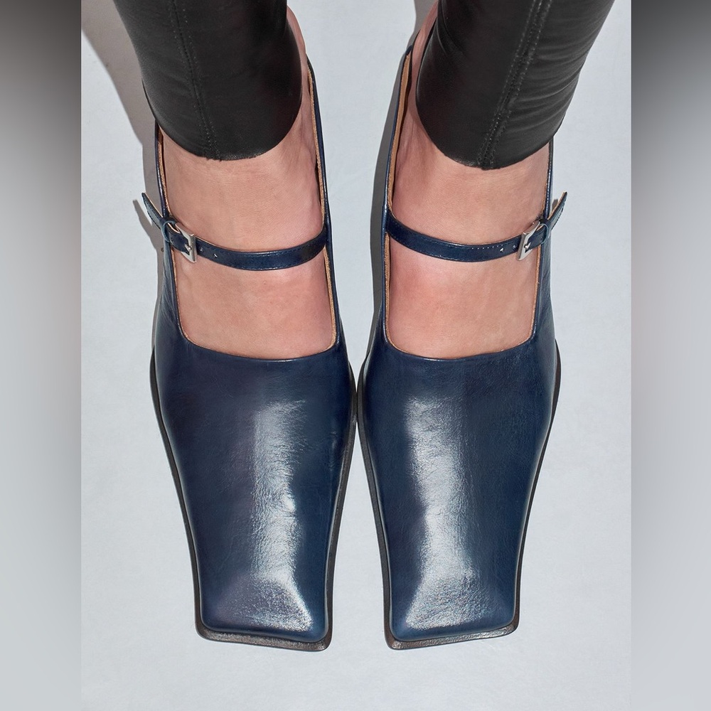 Miista ALDITH navy blue mules pumps cut out subversive designer sculpted - Picture 5 of 16